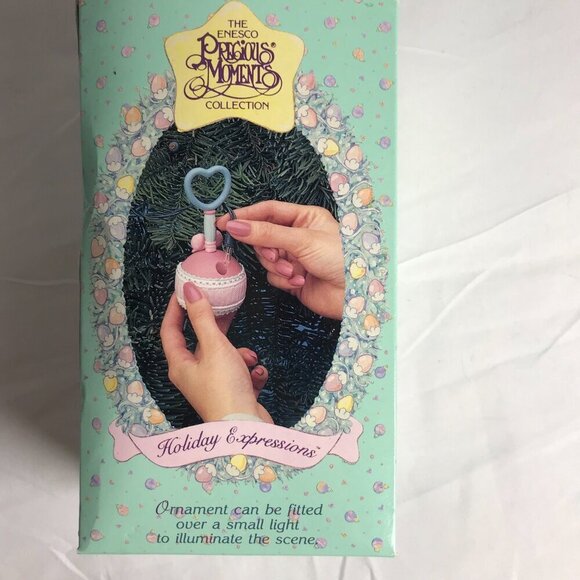 Vintage Precious Moments "You Brighten My Holidays" 586404 ornament girl Enesco - Picture 9 of 12